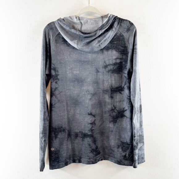 Lululemon Metal Vent Tech Hoodie 2.0 Disconnect Marble Dye Anchor Black Medium - Picture 4 of 4